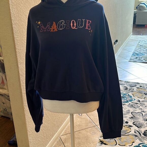 Chaser Brand Women's S Magique Embroidered Hoodie Sweatshirt Saphire Blue New - Picture 1 of 8